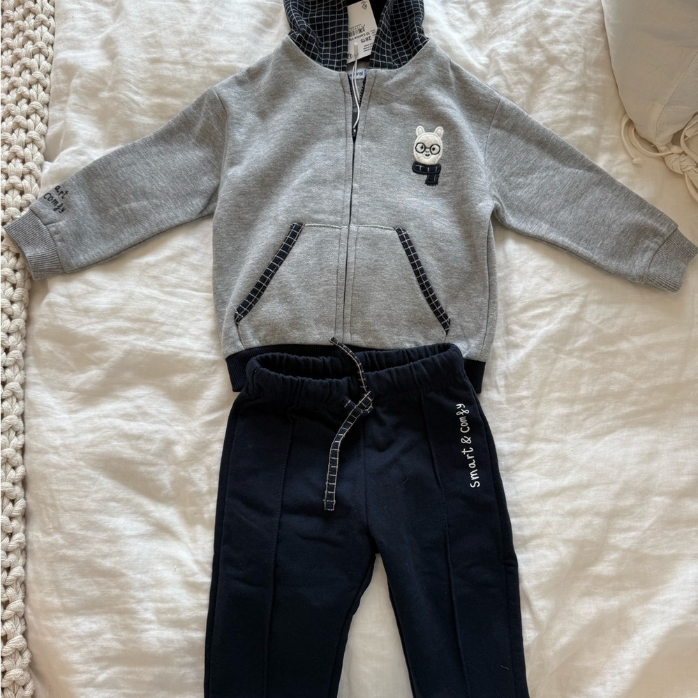 Kids Matching Set Gray Hoodie & Pants